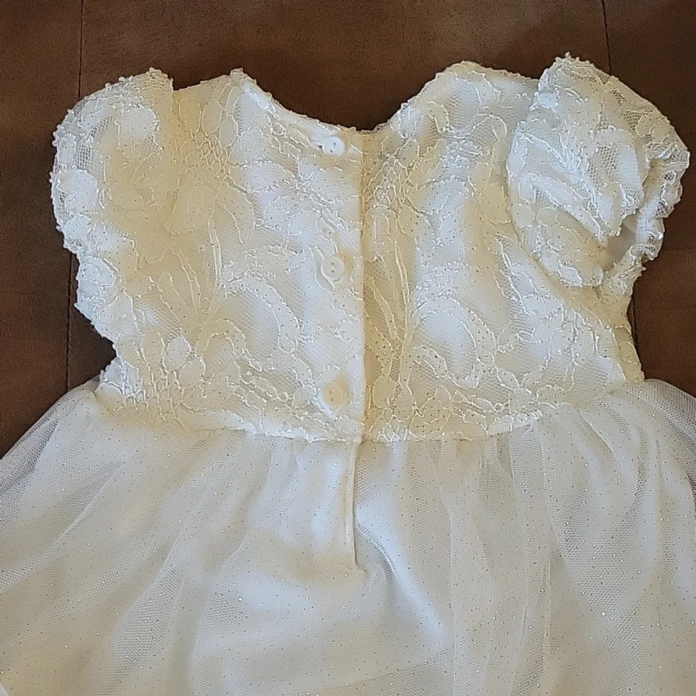 Nannette formal fancy rosette baby 12 month dress wedding baptism - Picture 8 of 9